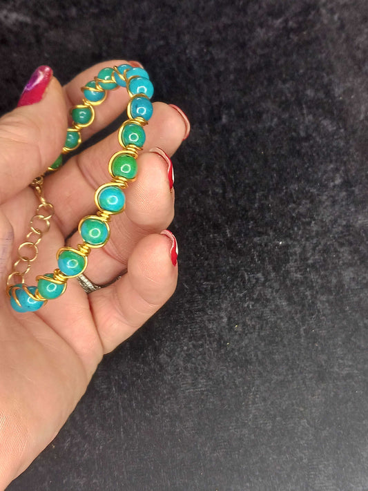 Delicate Dream-African Turquoise & Copper money and luck decreasing anger too