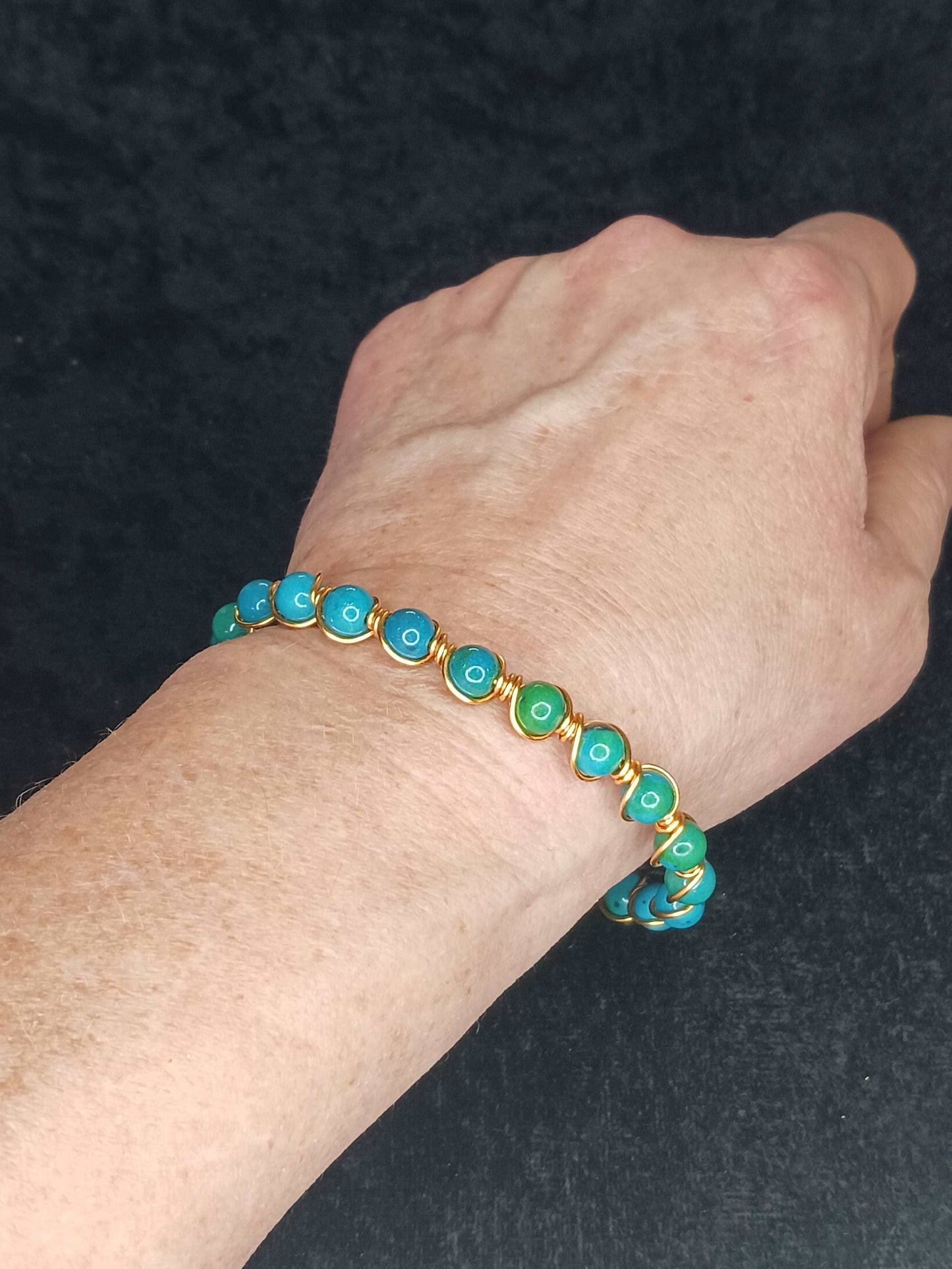 Delicate Dream-African Turquoise & Copper money and luck decreasing anger too